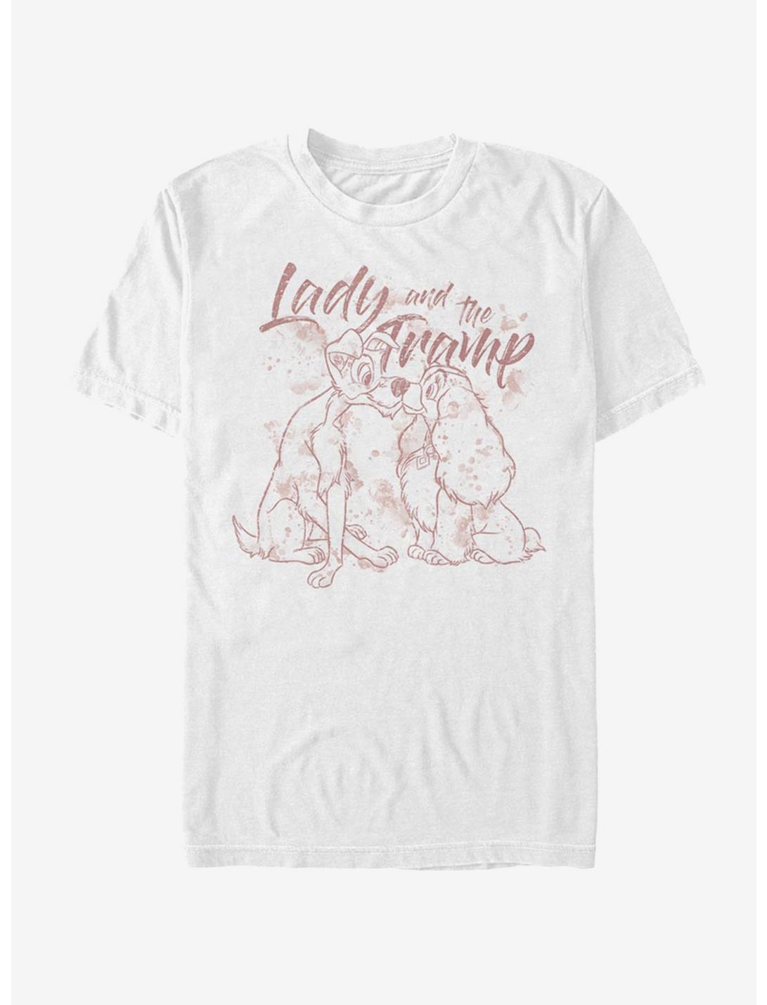 Disney Lady And The Tramp Lady Tramp Lineart T-Shirt