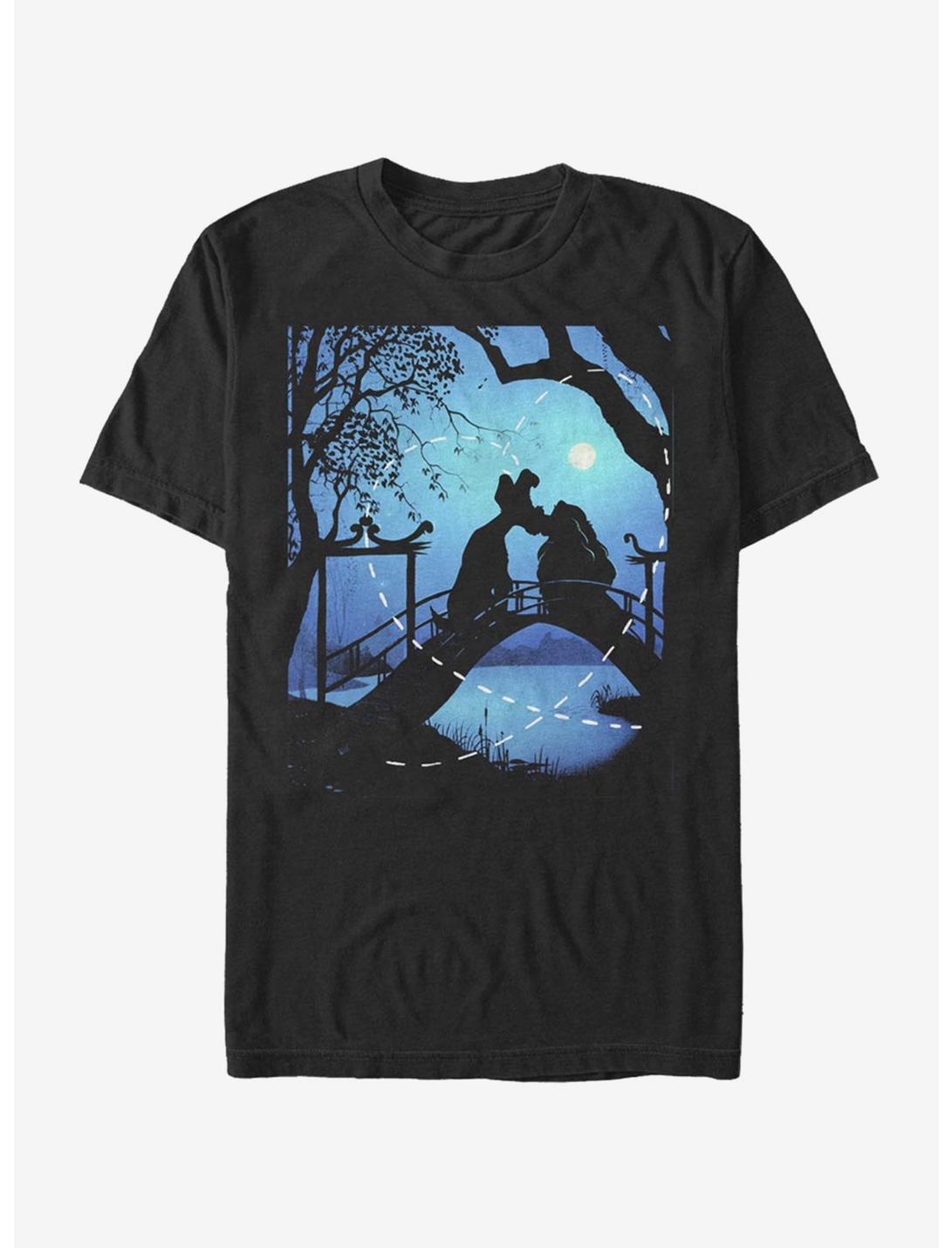 Disney Lady And The Tramp Silhouette Love T-Shirt