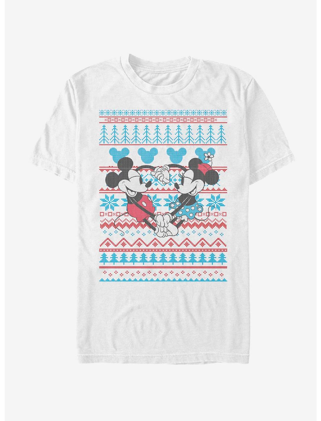 Disney Mickey Mouse & Minnie Mouse Holiday Sweater T-Shirt