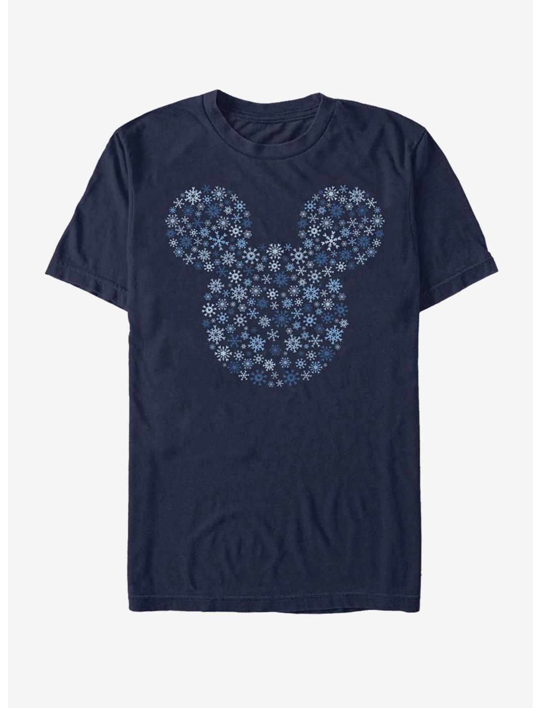 Disney Mickey Mouse Holiday Mickey Ear Snowflakes T-Shirt
