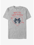 Disney Mickey Mouse & Minnie Mouse Heart Polka Dot Silhouette T-Shirt