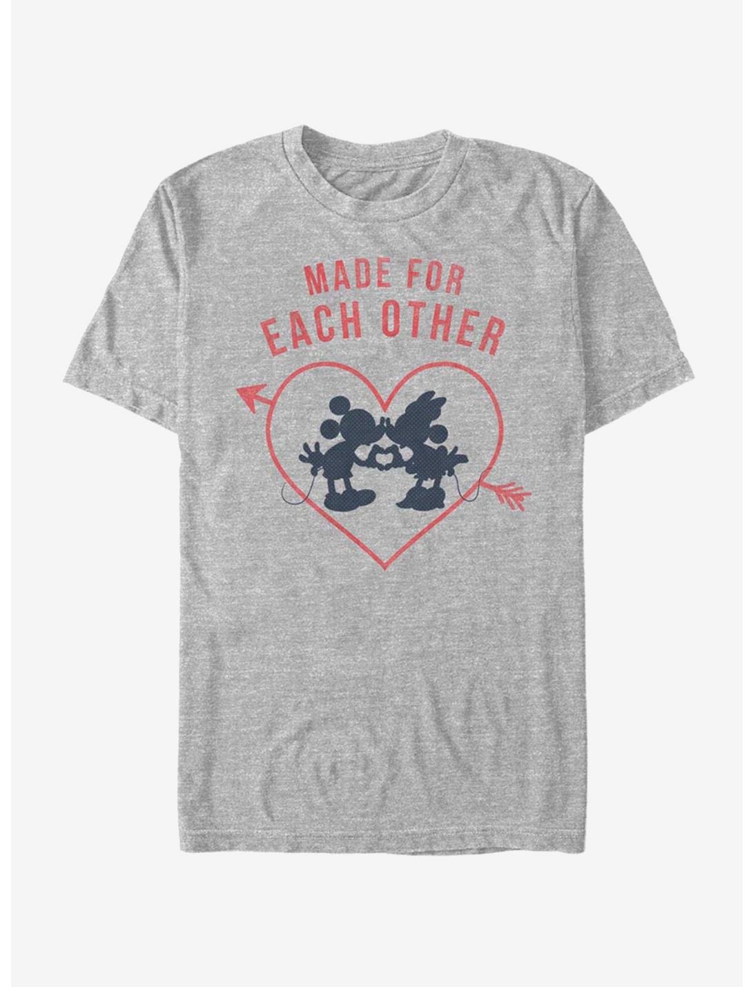 Disney Mickey Mouse & Minnie Mouse Heart Polka Dot Silhouette T-Shirt