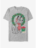 Disney Pluto Holiday Christmas Wreath Pluto T-Shirt