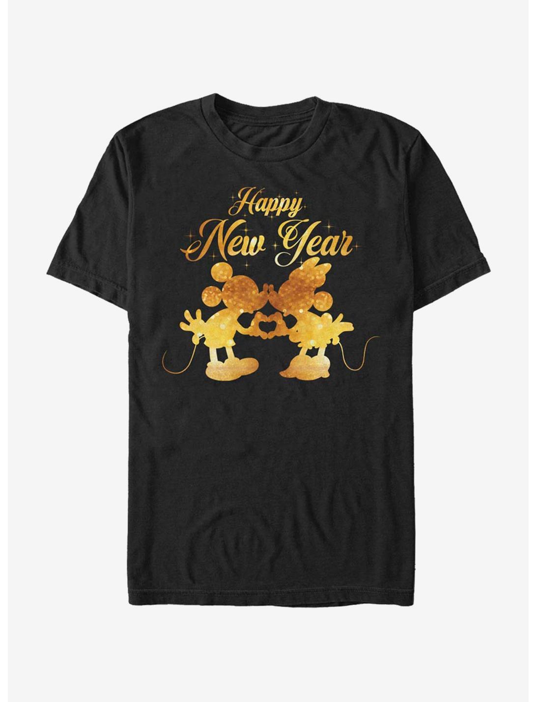 Disney Mickey Mouse & Minnie Mouse New Year Kissing T-Shirt