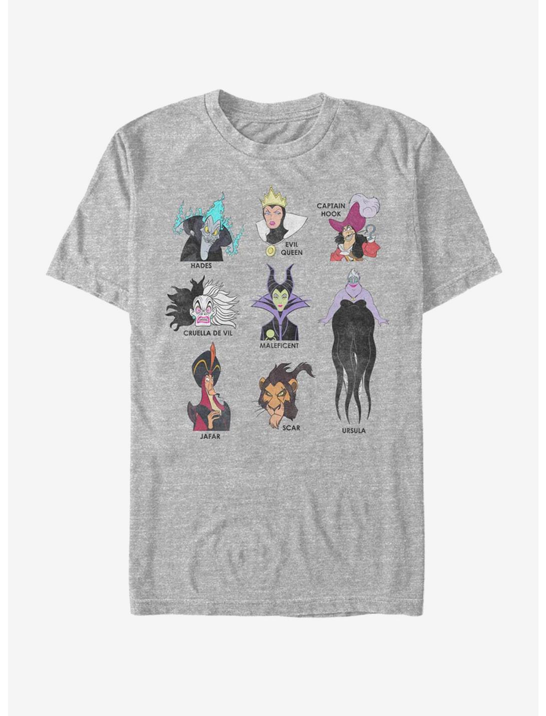 Disney Villains List T-Shirt