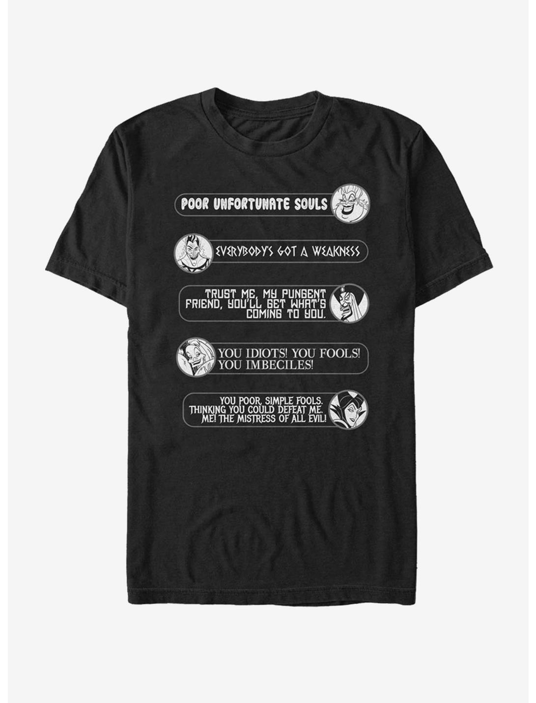Disney Villains Villain Quotes T-Shirt