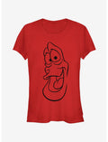 Disney The Little Mermaid Sebastian Big Face Girls T-Shirt