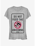 Disney Pixar Onward Don't Feed The Unicorns Girls T-Shirt
