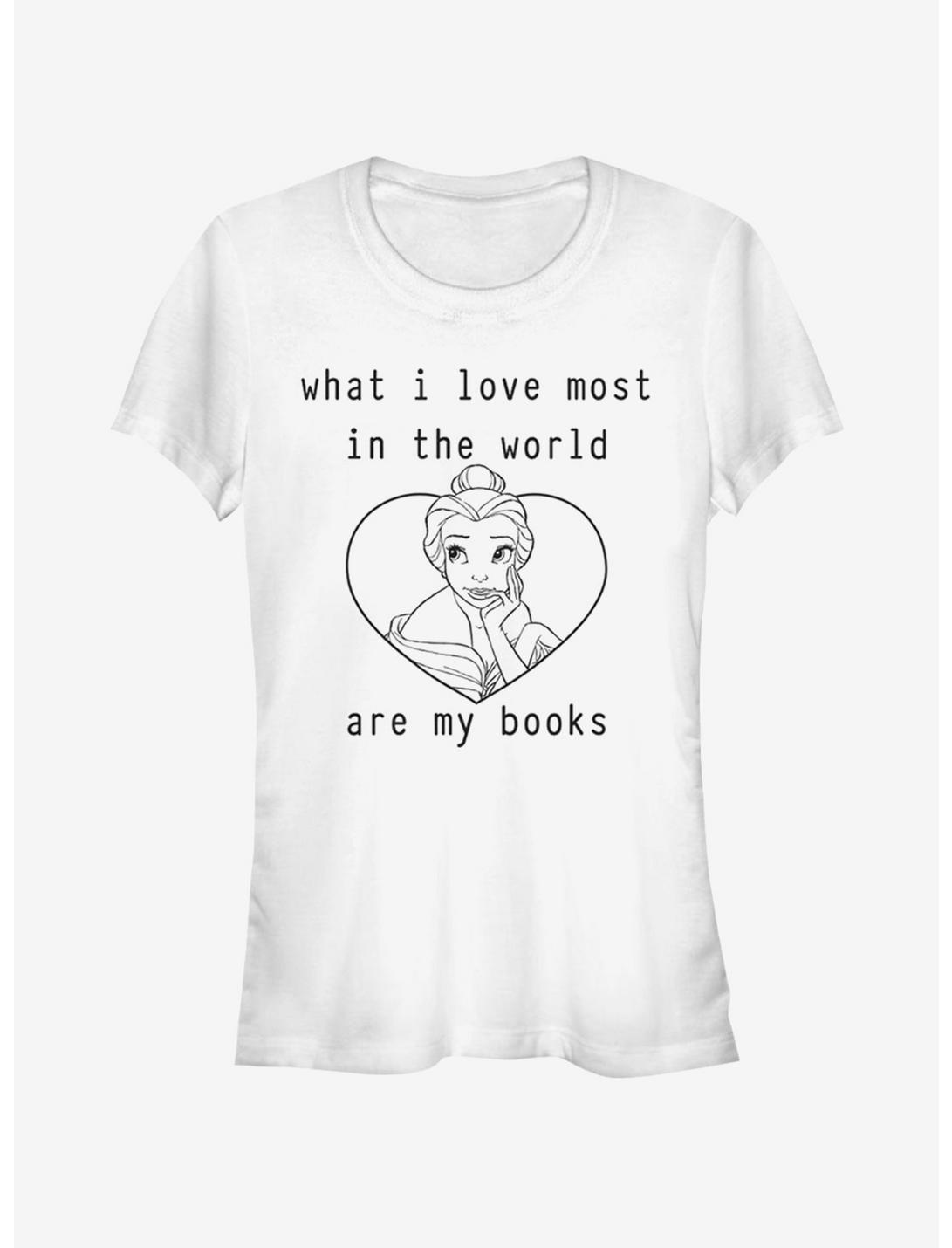 Disney Beauty And The Beast I Love Books Girls T-Shirt