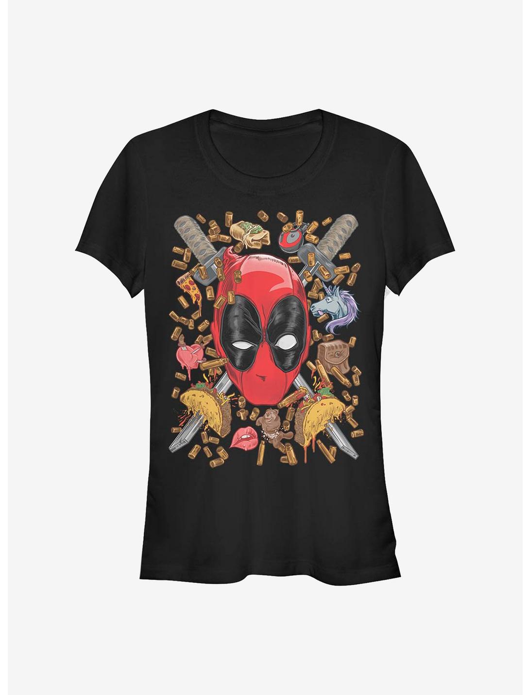 Marvel Deadpool Shells And Tacos Girls T-Shirt