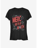 Marvel Deadpool Sketchy Merc Girls T-Shirt