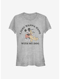 Disney Mickey Mouse & Pluto Dog Lover Girls T-Shirt