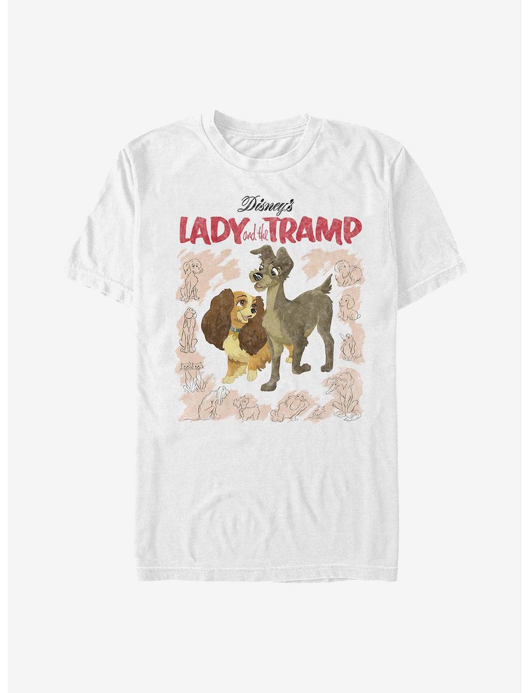 Disney Lady And The Tramp Vintage Cover T-Shirt