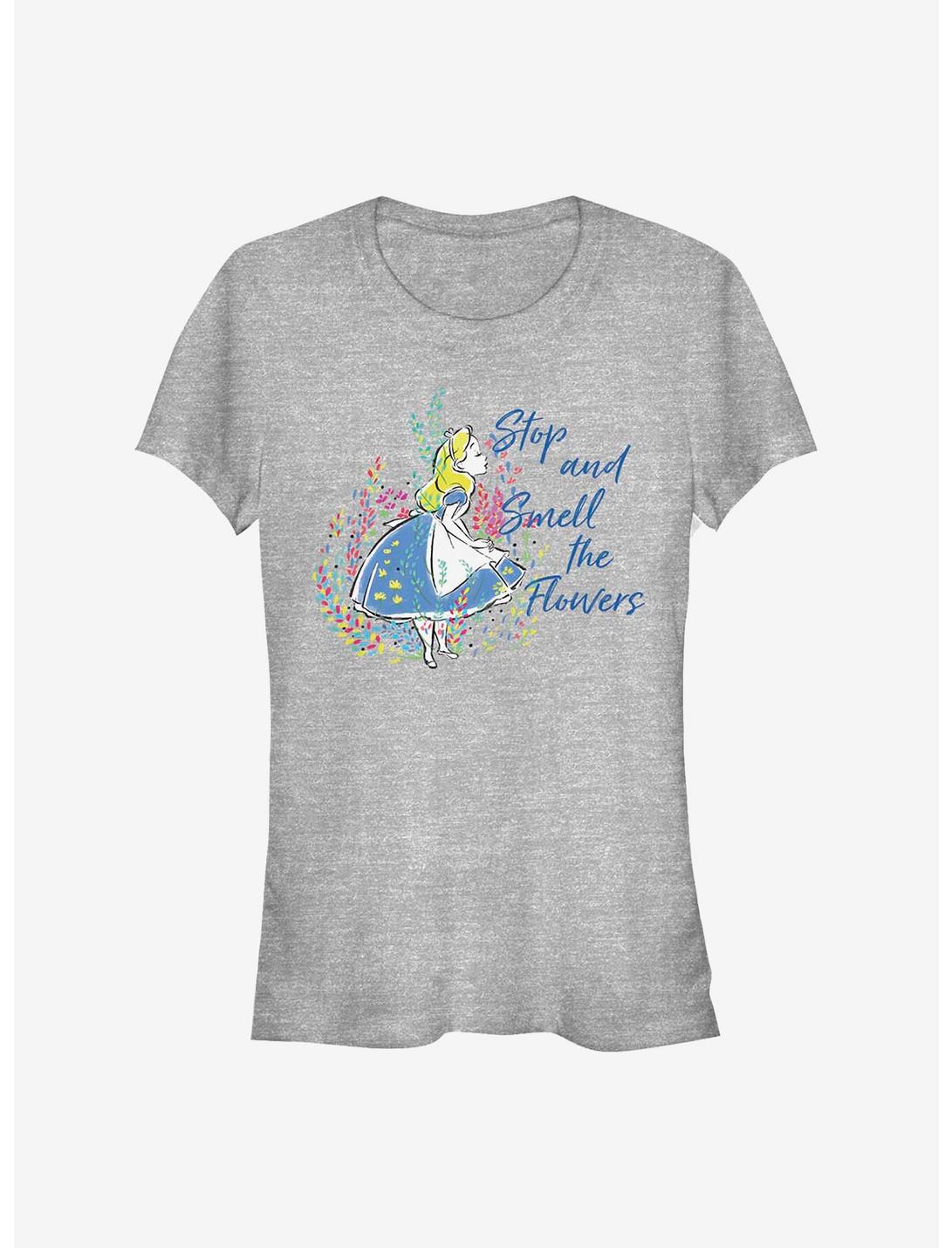 Disney Alice In Wonderland Smell The Flowers Girls T-Shirt