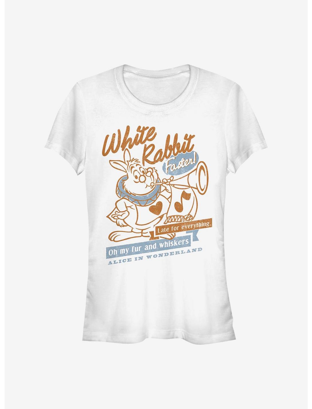 Disney Alice In Wonderland Girls T-Shirt Rabbit Girls T-Shirt