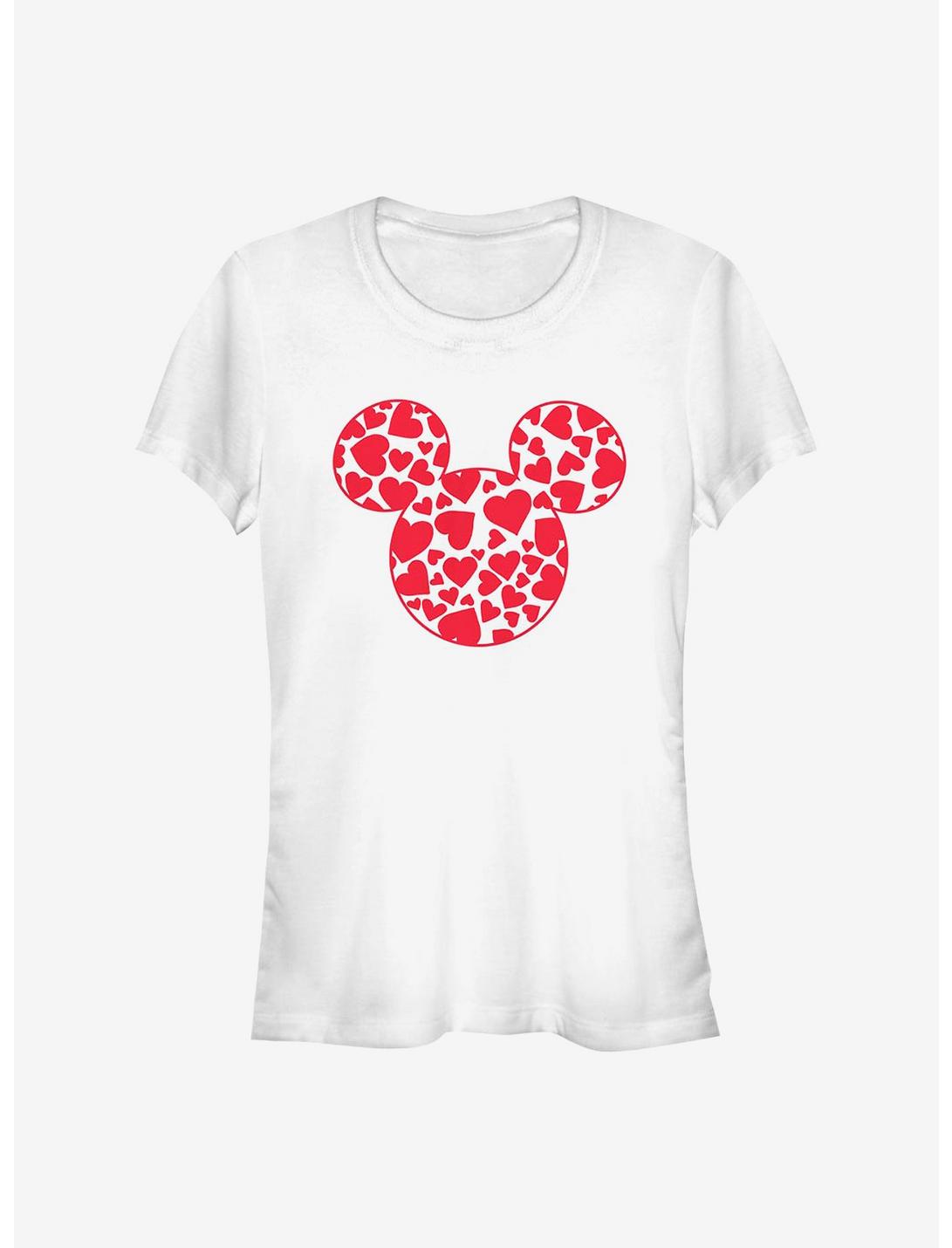 Disney Mickey Mouse Mickey Hearts Fill Girls T-Shirt