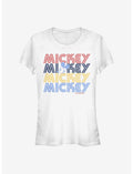 Disney Mickey Mouse Retro Stack Girls T-Shirt