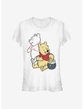 Disney Winnie The Pooh Pooh Line Art Girls T-Shirt