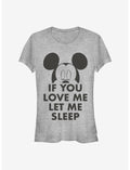 Disney Mickey Mouse Let Me Sleep Girls T-Shirt