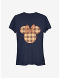 Disney Minnie Mouse Fall Plaid Minnie Girls T-Shirt