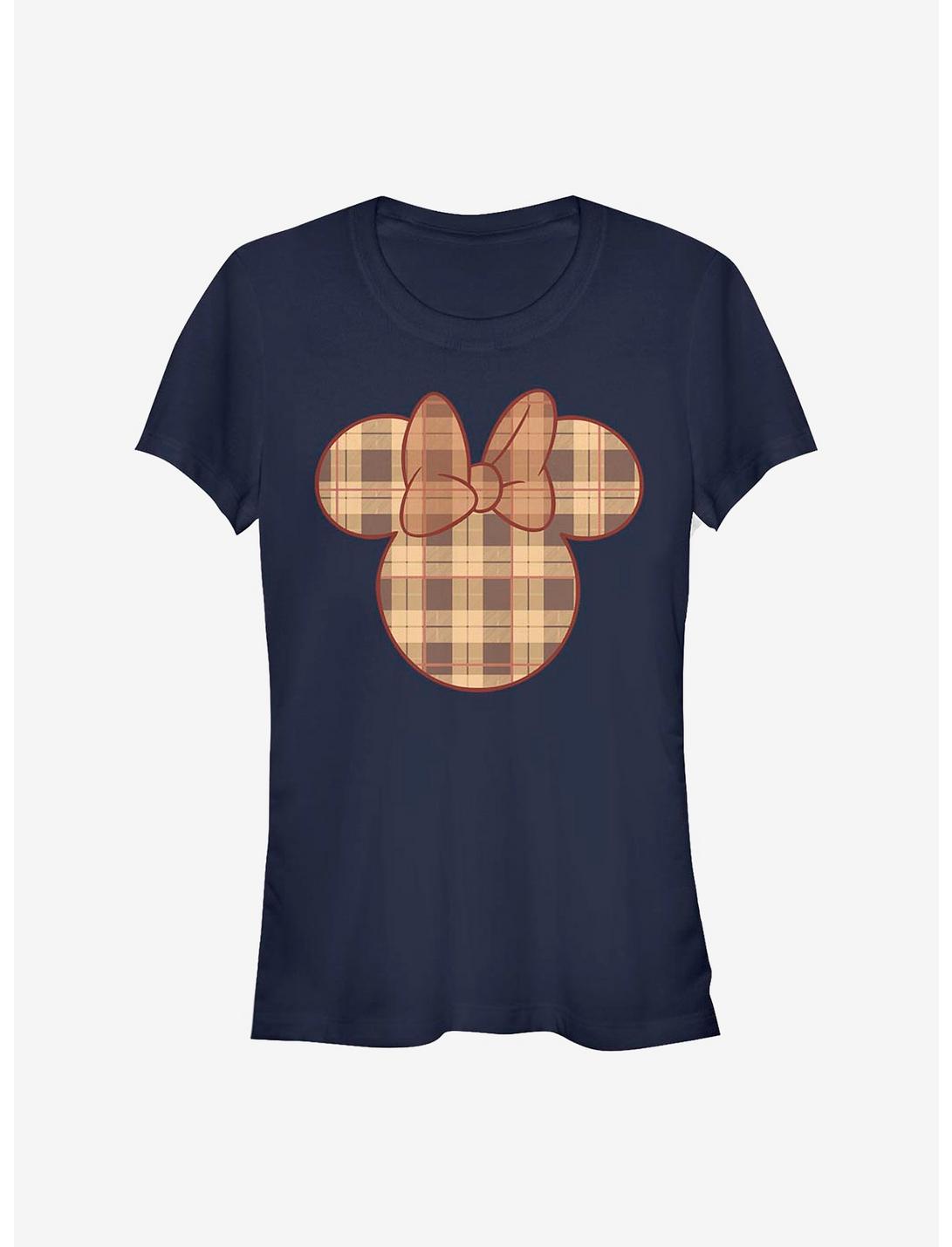 Disney Minnie Mouse Fall Plaid Minnie Girls T-Shirt