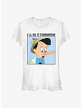Disney Pinocchio Do It Tomorrow Girls T-Shirt
