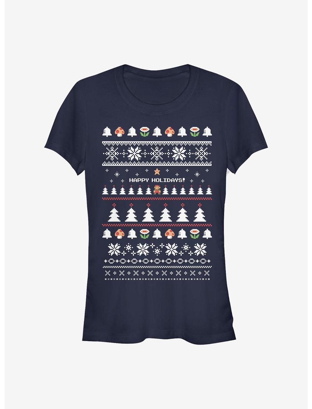 Nintendo Mario It's A Holiday Girls T-Shirt