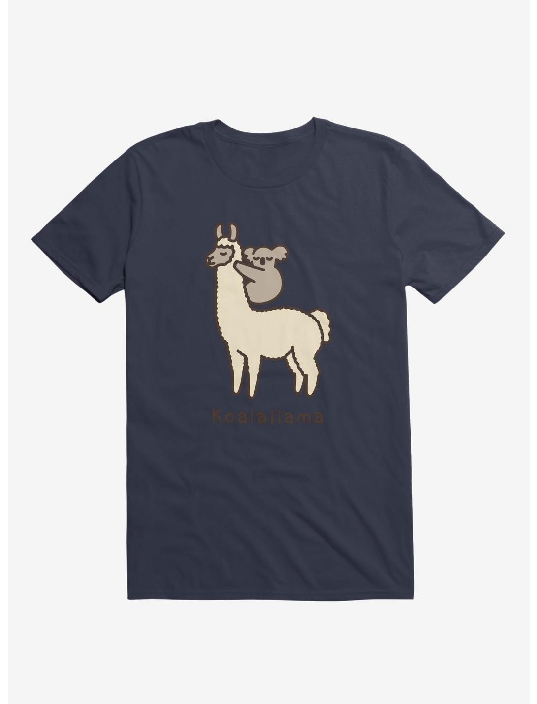 Koalallama Koala And Llama Navy Blue T-Shirt