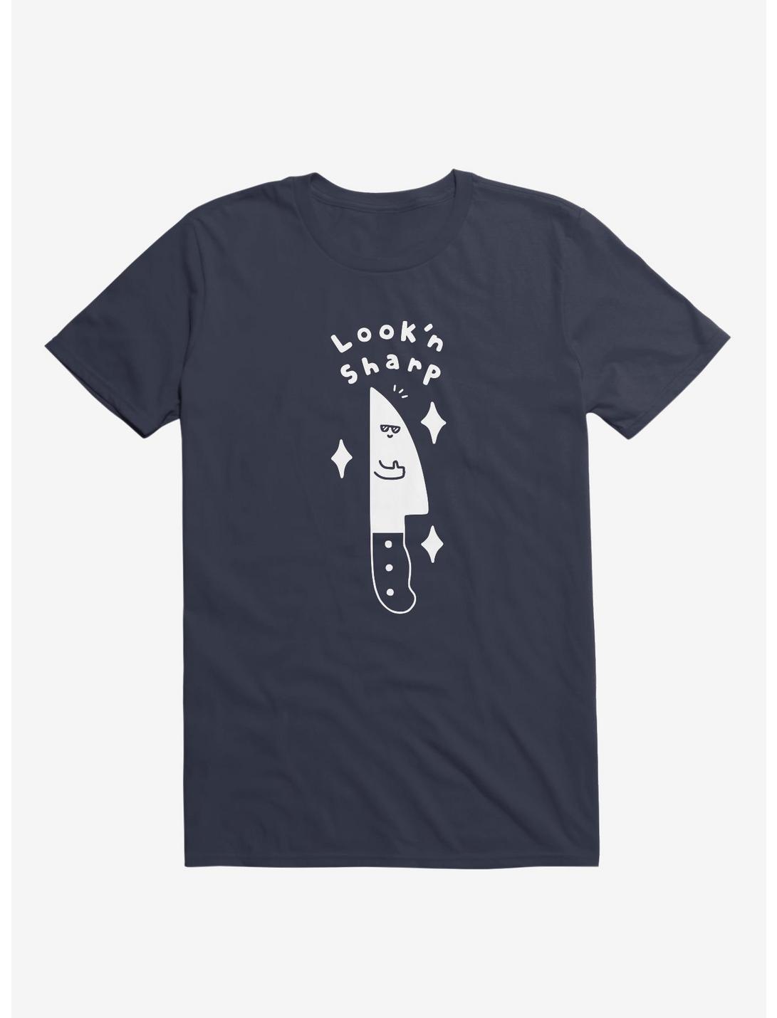 Look'n Sharp Knife Navy Blue T-Shirt