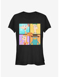 Disney Phineas And Ferb 4 Character Boxup Girls T-Shirt