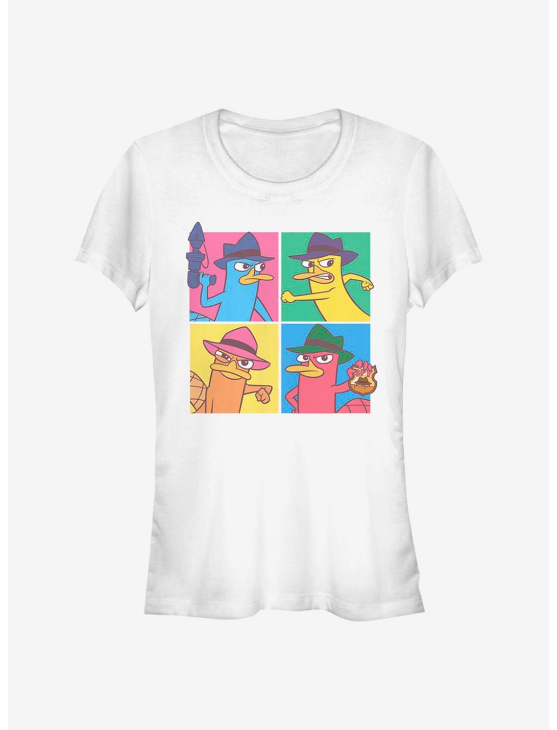 Disney Phineas And Ferb Agent P Pop Art Boxes Girls T-Shirt