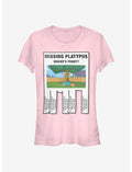 Disney Phineas And Ferb Missing Platypus Girls T-Shirt