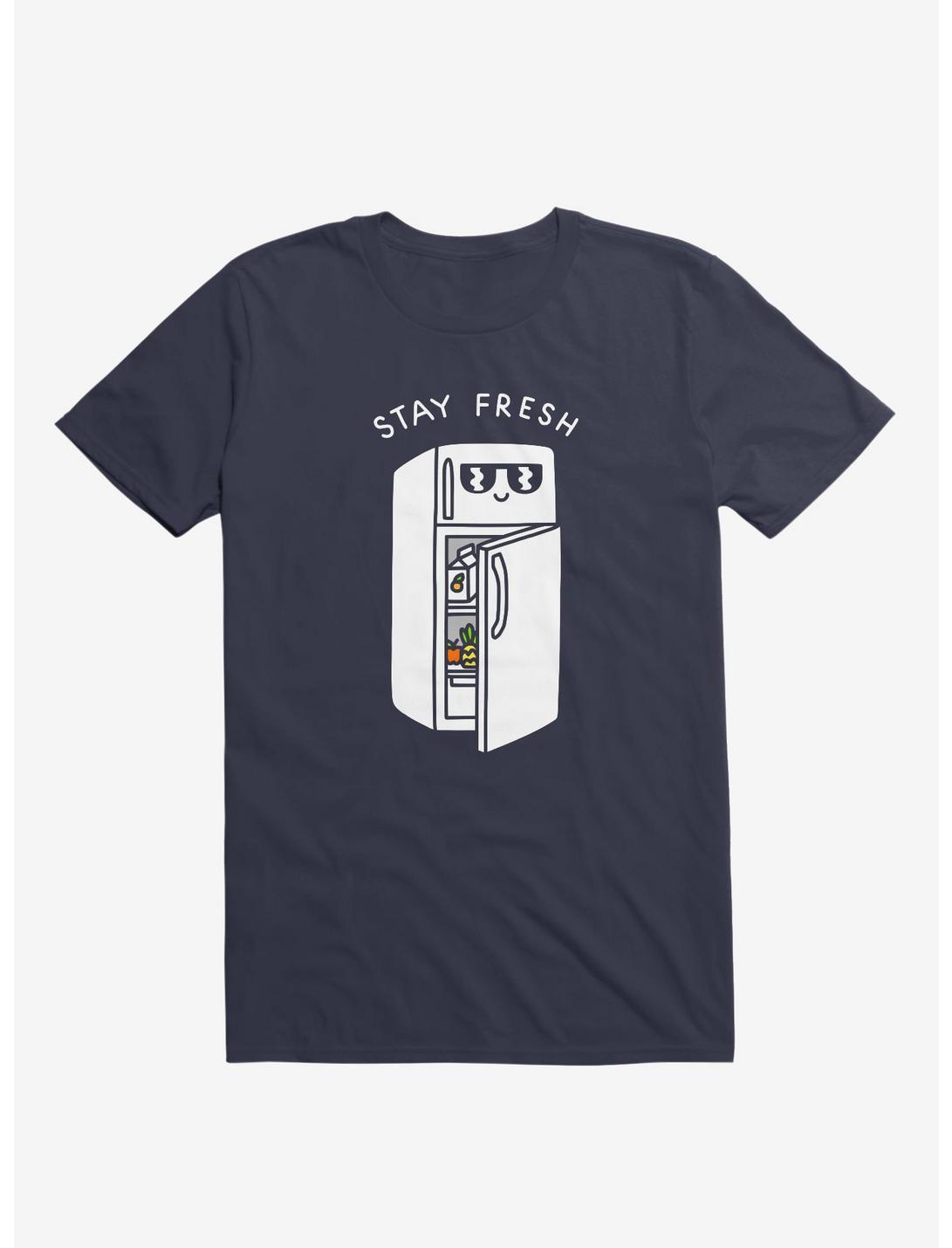 Stay Fresh Refrigerator Navy Blue T-Shirt