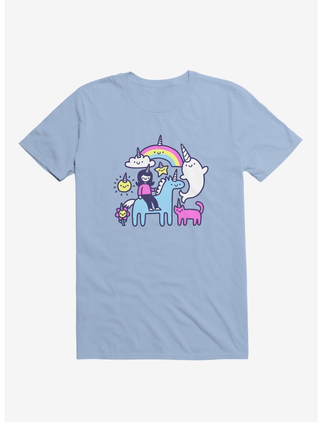 Unicorns Everywhere! Light Blue T-Shirt