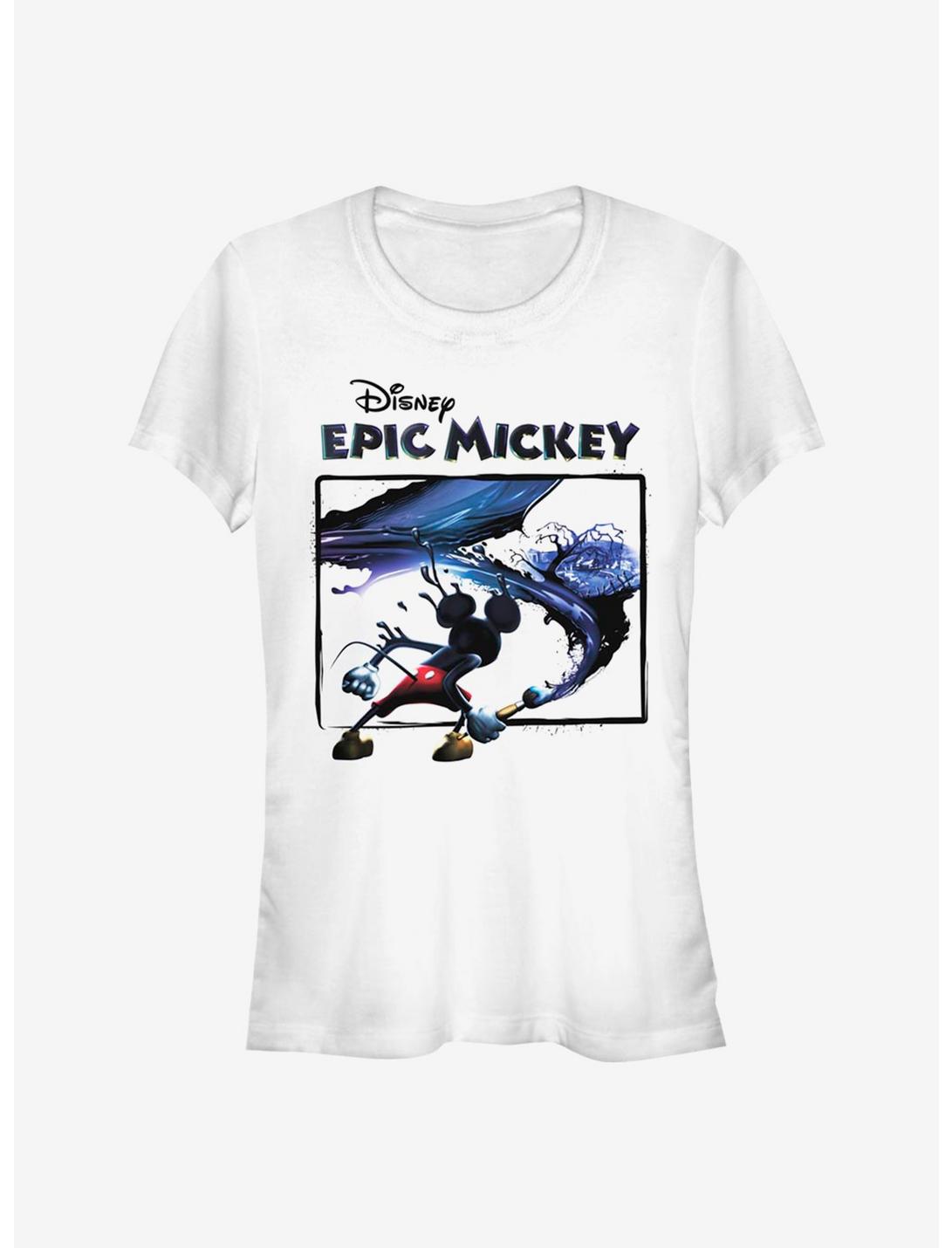 Disney Epic Mickey Paintbrush Splatter Girls T-Shirt