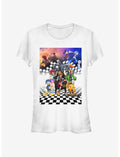 Disney Kingdom Hearts Group Checkers Girls T-Shirt