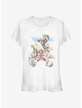 Disney Kingdom Hearts Group In The Clouds Girls T-Shirt