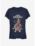 Disney Kingdom Hearts Group With Logo Girls T-Shirt