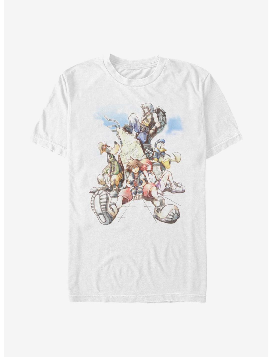 Disney Kingdom Hearts Group In The Clouds T-Shirt