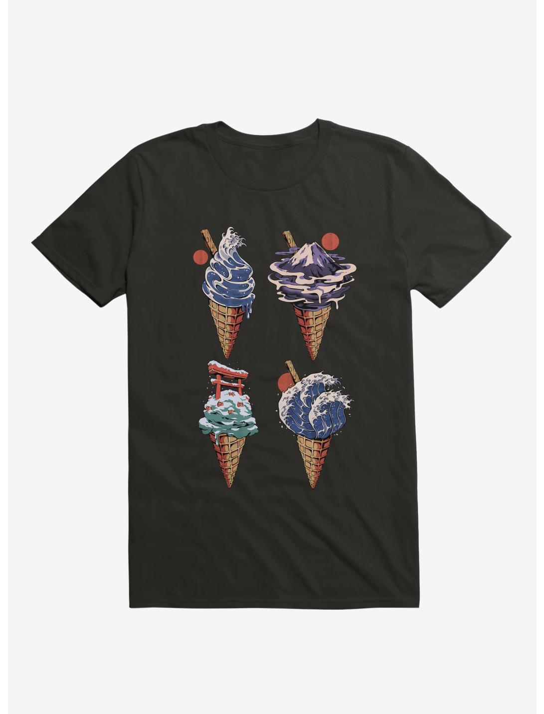 Japanese Ice Creams Black T-Shirt