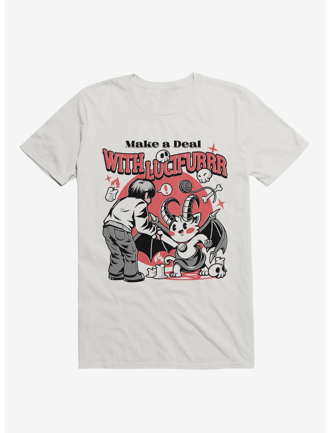 Make A Deal With Lucifurrr White T-Shirt