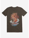 Ramen Noodle Dragon Brown T-Shirt