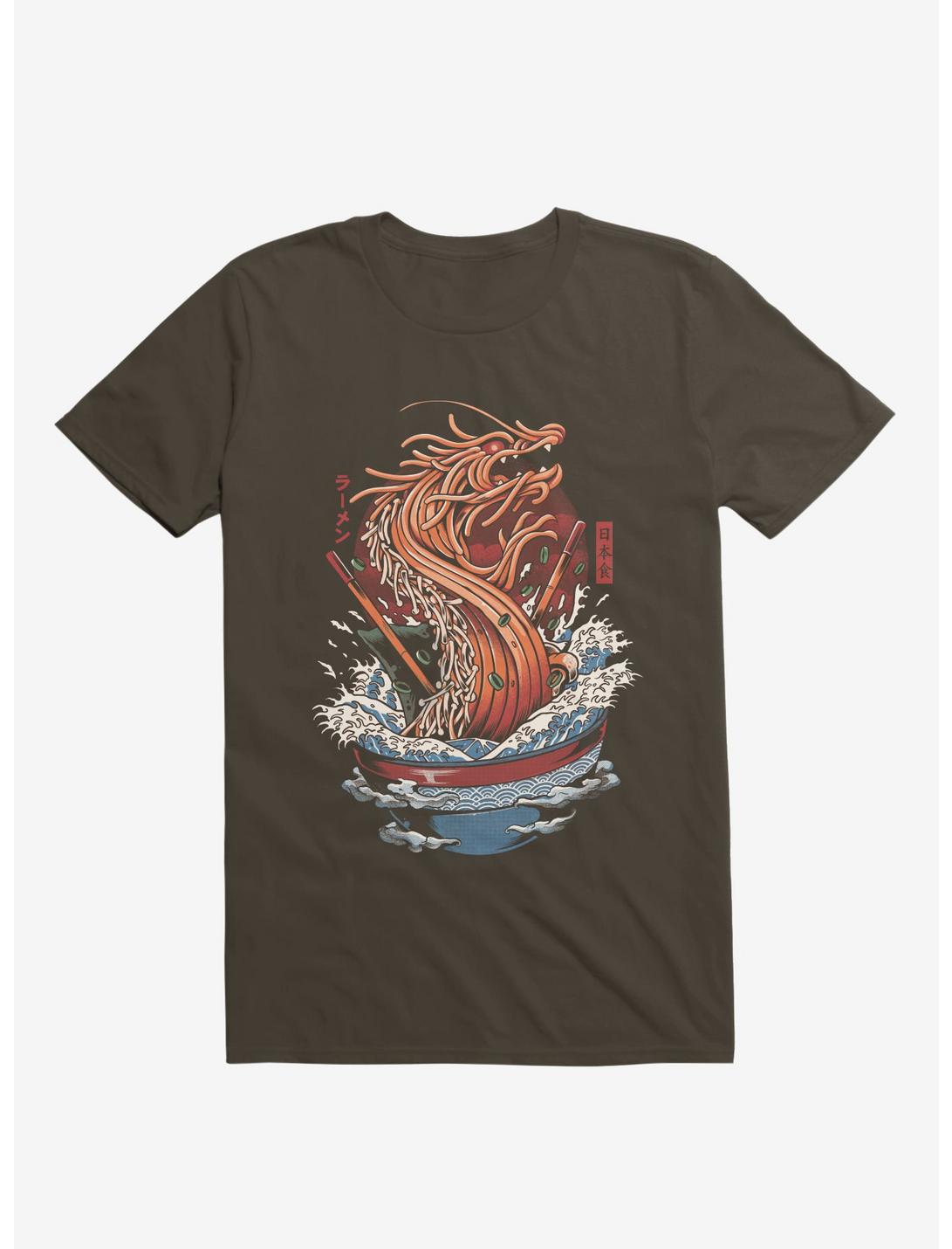 Ramen Noodle Dragon Brown T-Shirt