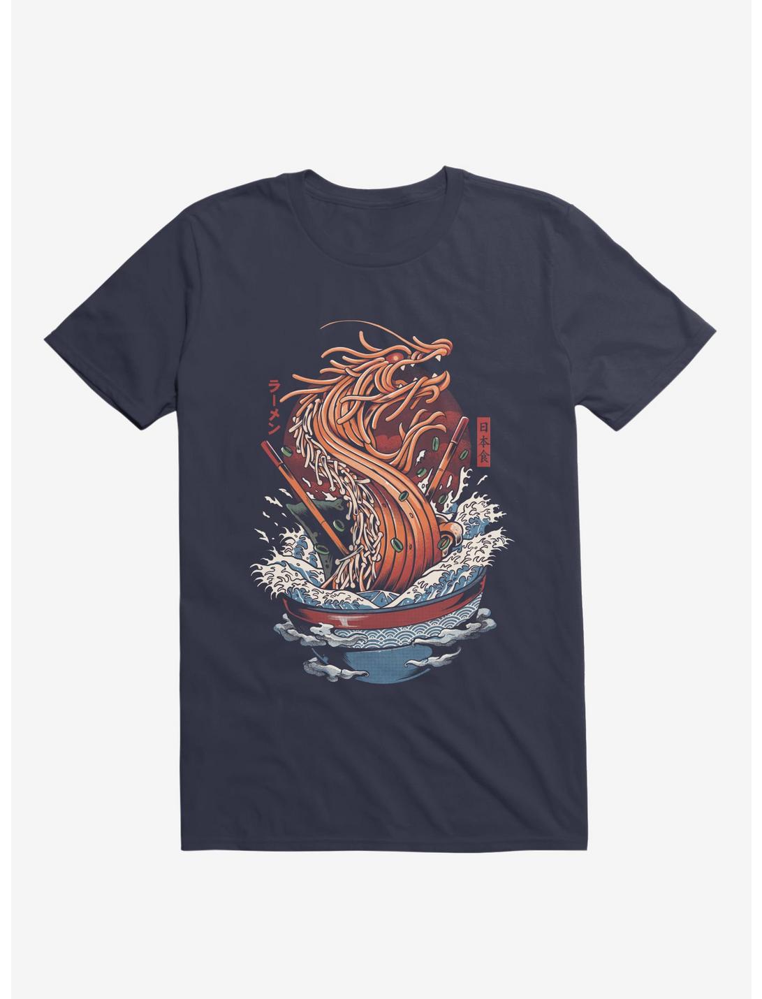 Ramen Noodle Dragon Navy Blue T-Shirt