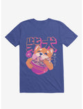 Shiba Eating Noodles Royal Blue T-Shirt