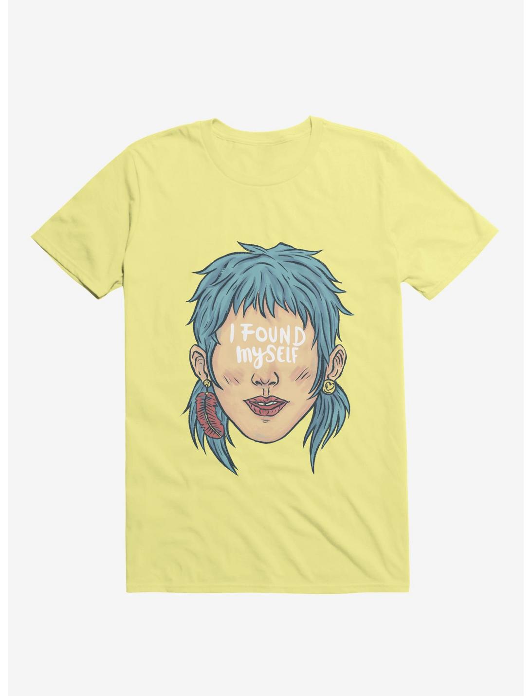 I Found Myself Blue Haired Corn Silk Yellow T-Shirt