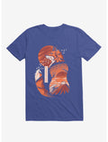 Japanese Rising Sun Fox Royal Blue T-Shirt