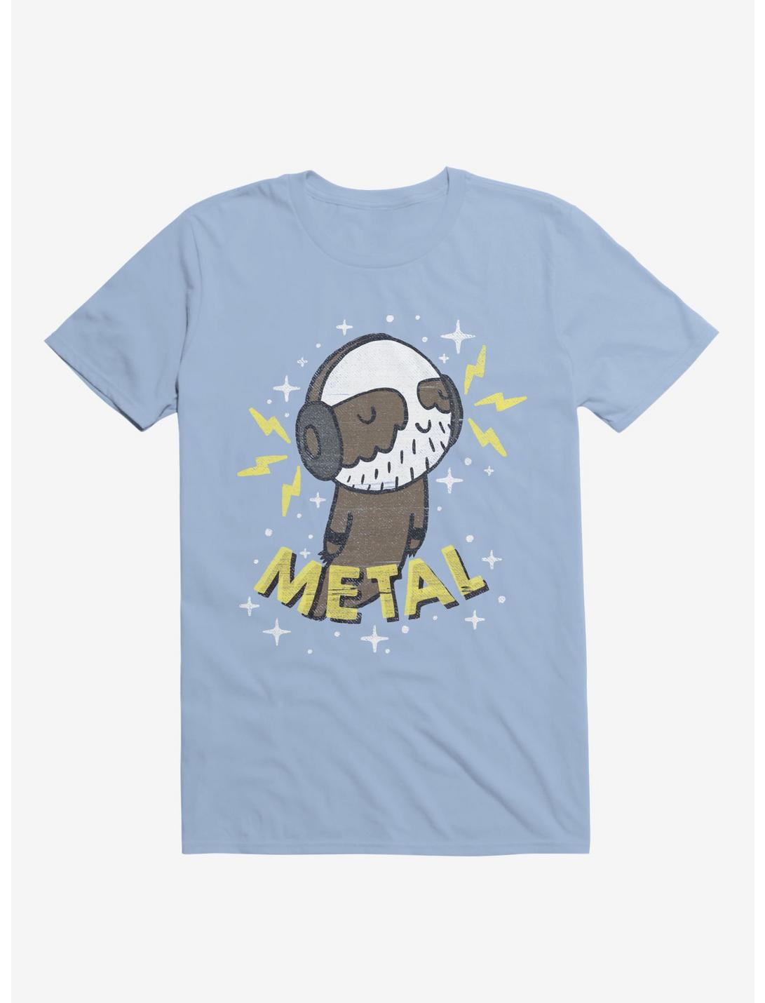 Metal Is My Co-Pilot Light Blue T-Shirt