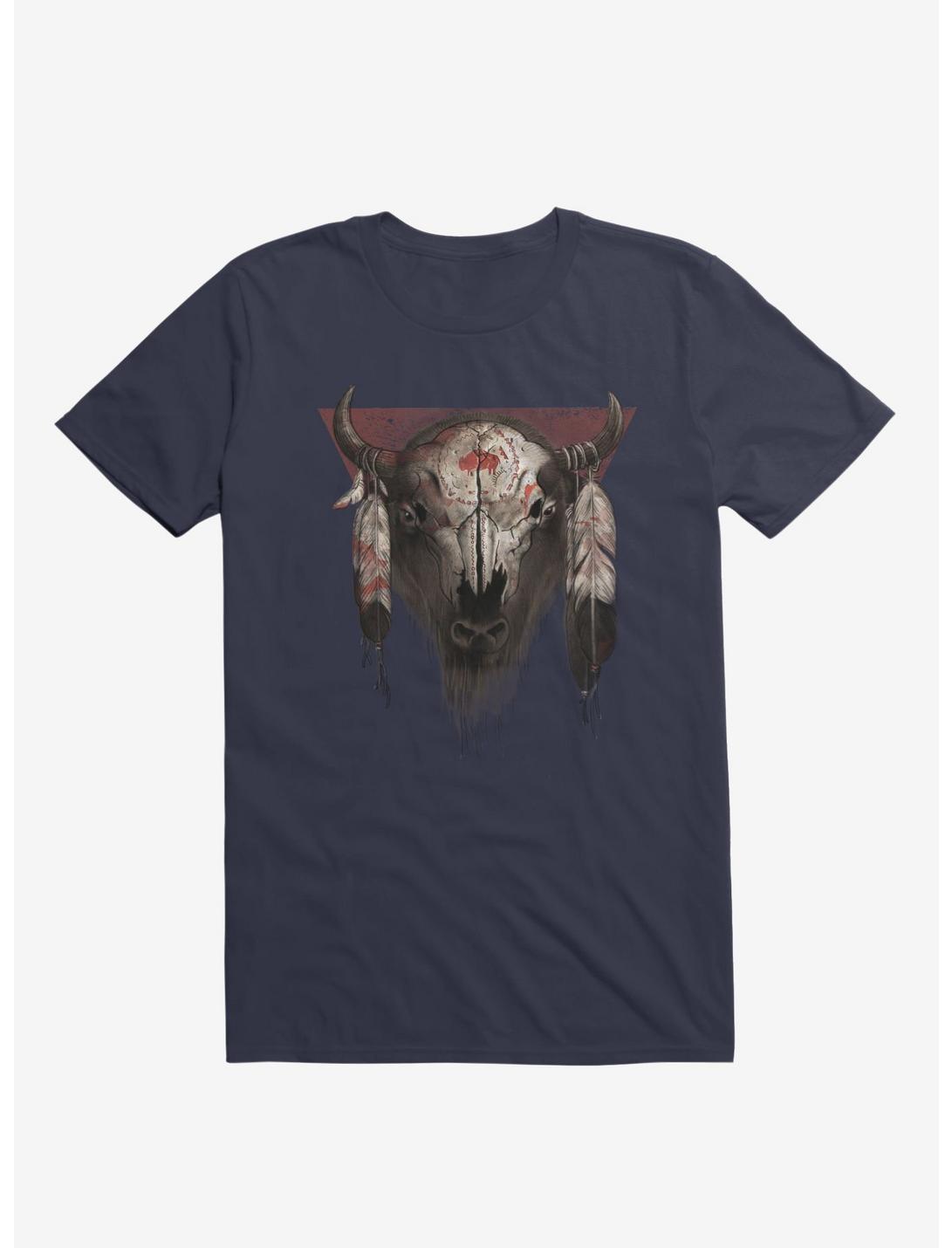 Tatanka Bison Head Navy Blue T-Shirt