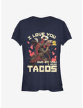 Marvel Deadpool Taco Love Girls T-Shirt